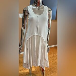 For Cynthia White Ribbed dress